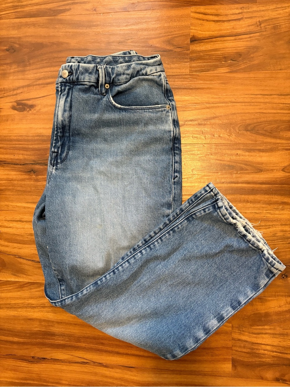 Good American Good Icon High Waisted Crop Straight Jeans Size Size 14/32 - Picture 3 of 6